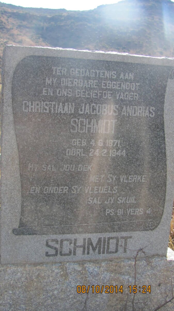 SCHMIDT Christiaan Jacobus Andrias 1871-1944