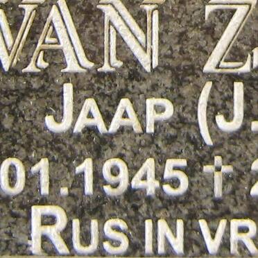 ZYL J.J., van 1945-2004