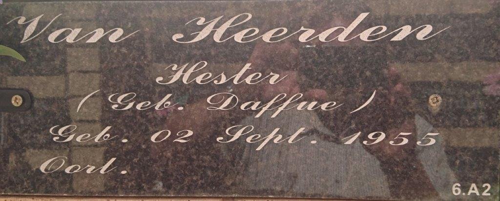 HEERDEN Hester, van nee DAFFUE 1955-