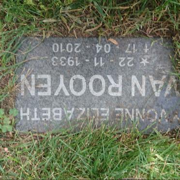 ROOYEN Yvonne Elizabeth, van 1933-2010