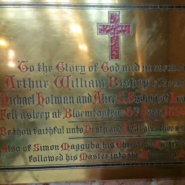 BISHOP Arthur William -1898 :: MAGGUBA Simon