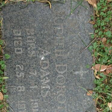 ADAMS Judith Dorothea 1916-1981