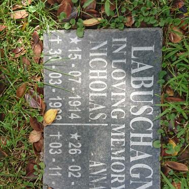 LABUSCHAGNE Nicholas 1914-19?8 &amp; Anna 1914-2004