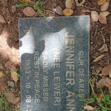 ? Jennifer Anne nee LEWER 1953-2012