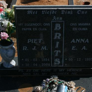 BRITS R.J.M. 1934-2004 &amp; E.A. 1933-