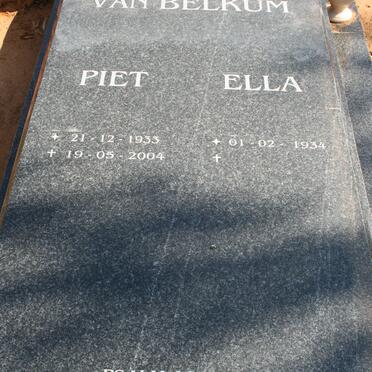 BELKUM Piet, van 1933-2004 &amp; Ella 1934-