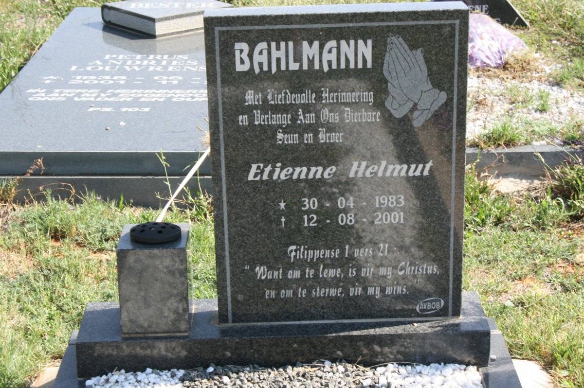 BAHLMANN Etienne Helmut 1983-2001