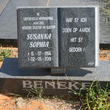 BENEKE Susanna Sophia 1956-2001