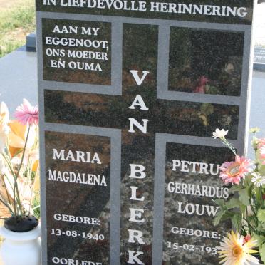 BLERK Petrus Gerhardus Louw, van 1937 &amp; Maria Magdalena 1940-2003