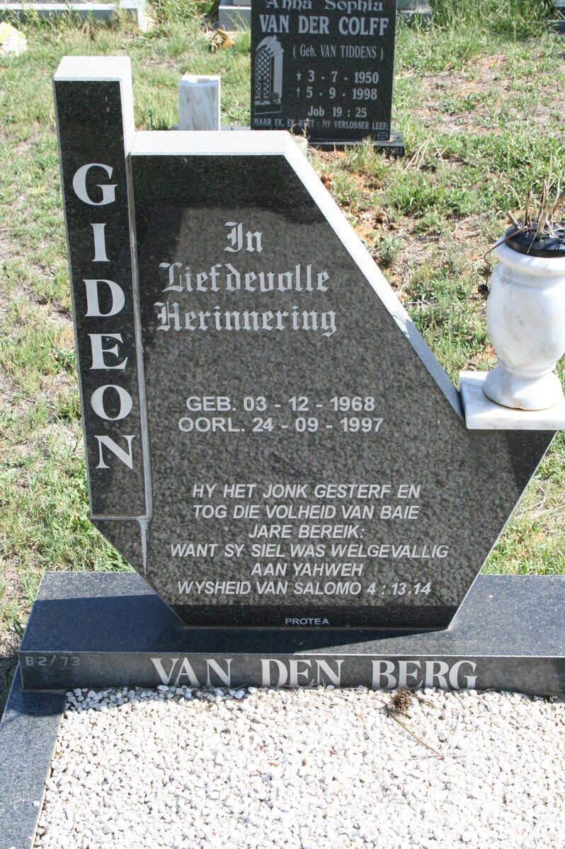 BERG Gideon, van den 1968-1997