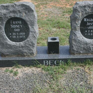 BECK Frank Sidney 1909-1978 &amp; Magdalena Jossina 1922-1990