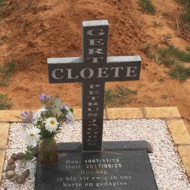 CLOETE Gert Petrus Jacobus 1967-2017