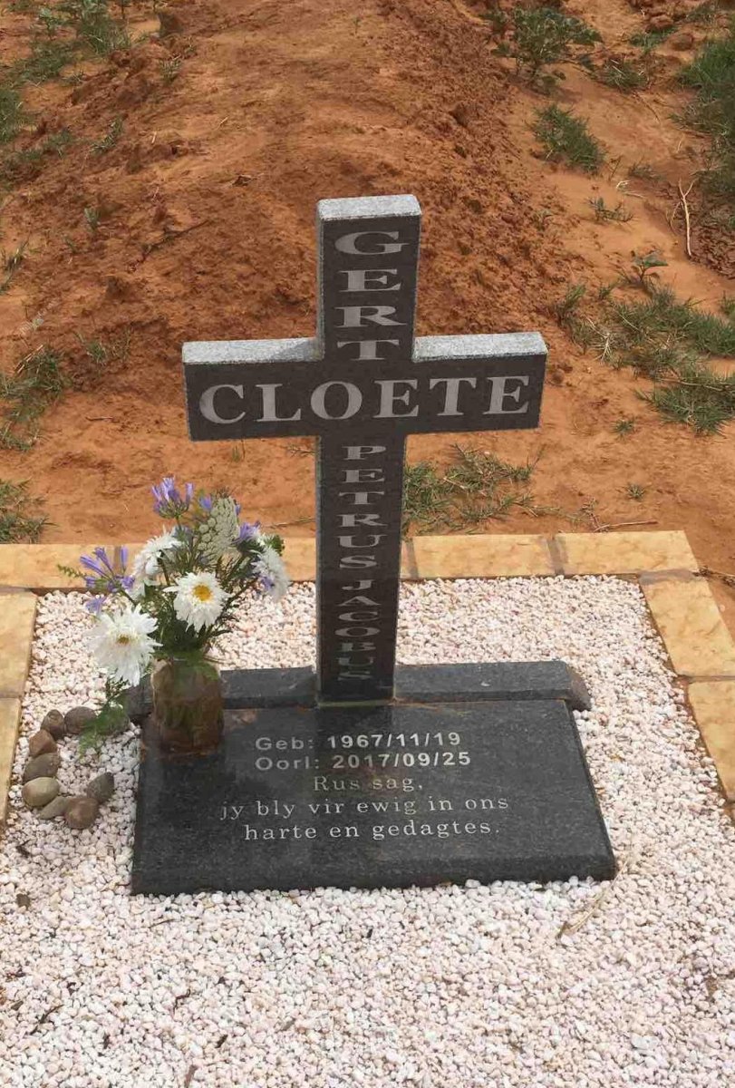 CLOETE Gert Petrus Jacobus 1967-2017
