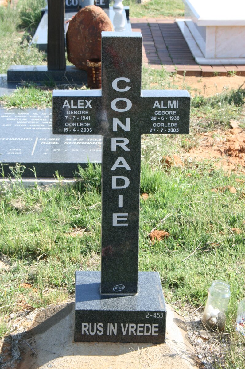 CONRADIE Alex 1941-2003 &amp; Almi 1938-2005