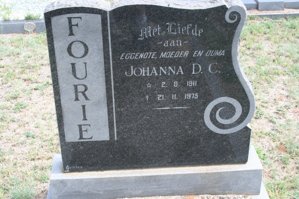 FOURIE Johanna D.C. 1911-1975