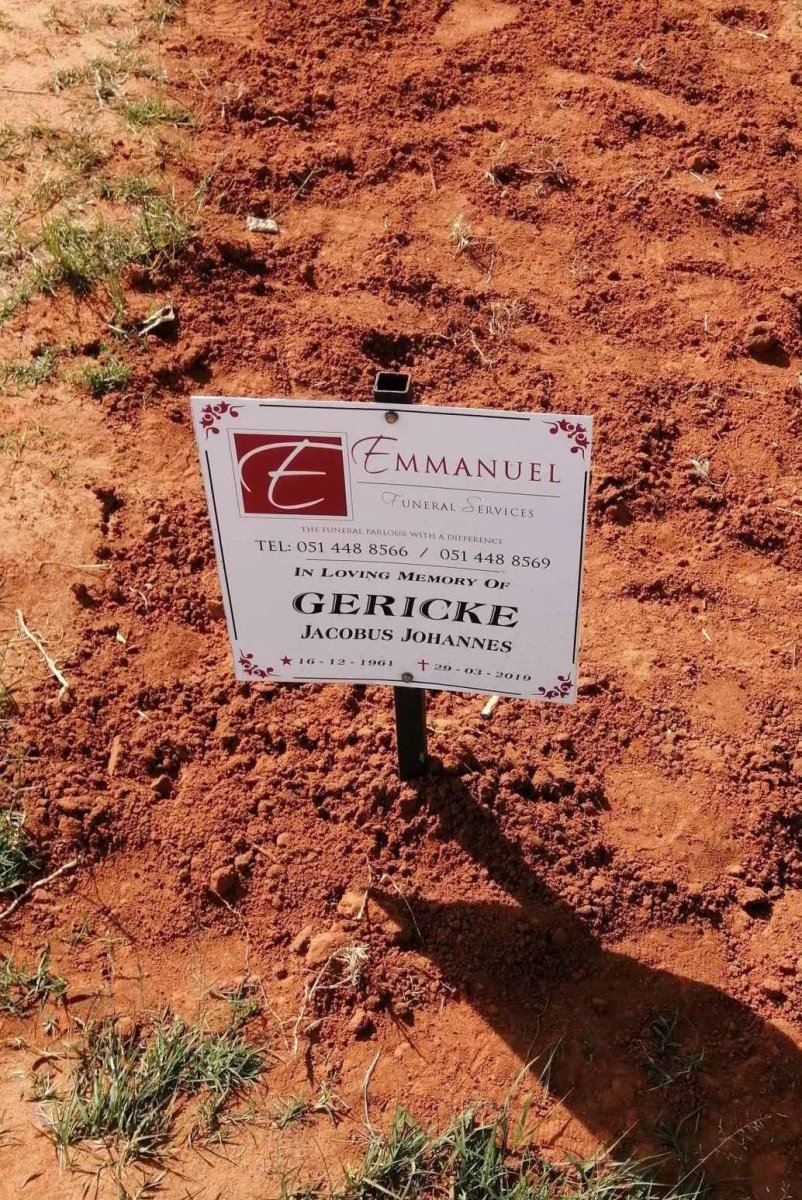 GERICKE Jacobus Johannes 1961-2019