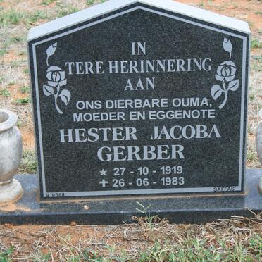 GERBER Hester Jacoba 1919-1983