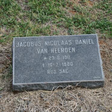 HEERDEN Jacobus Nicolaas Daniel, van 1911-1980
