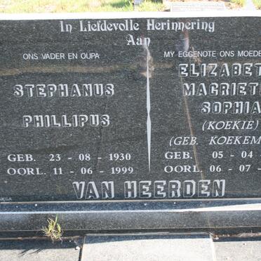 HEERDEN Stephanus Phillipus, van 1930-1999 &amp; Elizabetha Magrietha Sophia KOEKEMOER 1933-1997