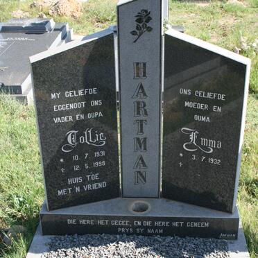 HARTMAN Collie 1931-1998 &amp; Emma 1932-