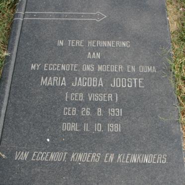 JOOSTE Maria Jacoba nee VISSER 1931 -1981