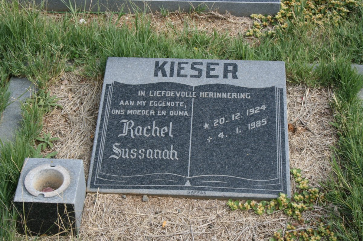 KIESER Rachel Sussanah 1924-1985