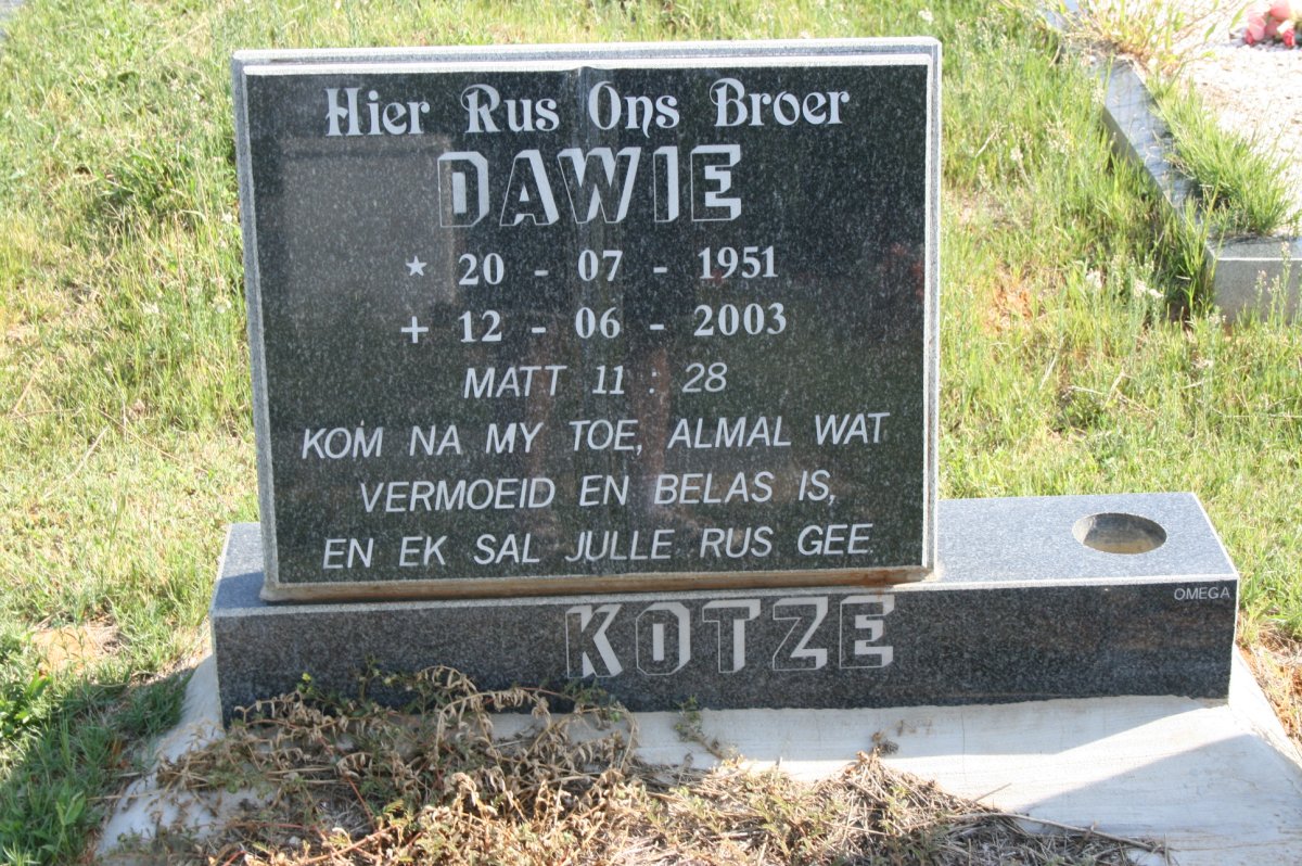 KOTZE Dawie 1951-2003