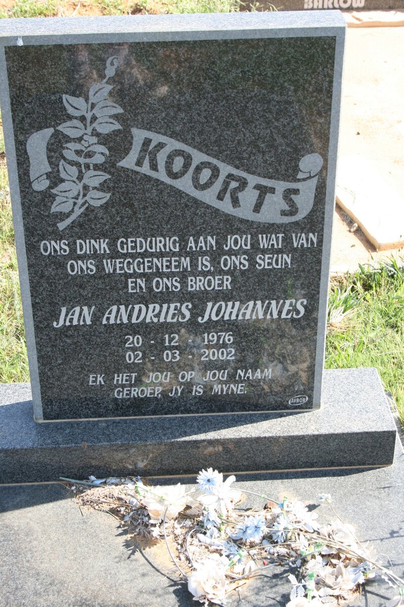 KOORTS Jan Andries Johannes 1976-2002