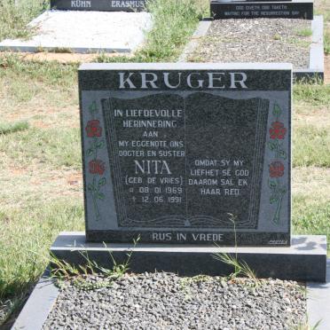 KRUGER Nita nee DE VRIES 1969-1991