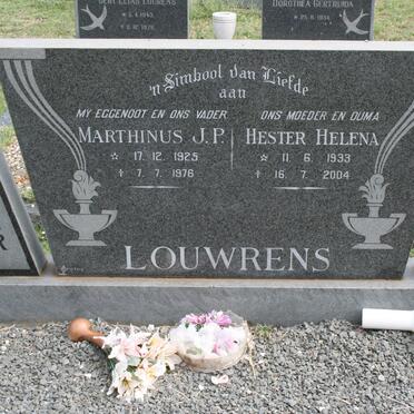 LOUWRENS Marthinus J.P. 1925-1976 &amp; Hester Helena 1933-2004