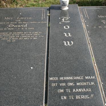 LOUW Dawid 1928-1995 &amp; Lammie 1934-