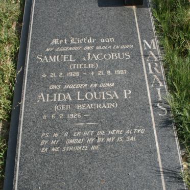 MARAIS Samuel Jacobus 1926-1987 &amp; Alida Louisa P. BEAURAIN 1926-
