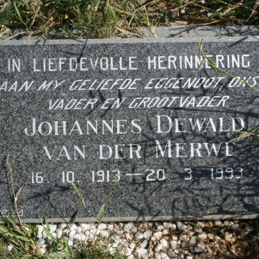 MERWE Johannes Dewald, van der 1913-1993