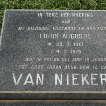 NIEKERK Louis Augustie, van 1901-1978