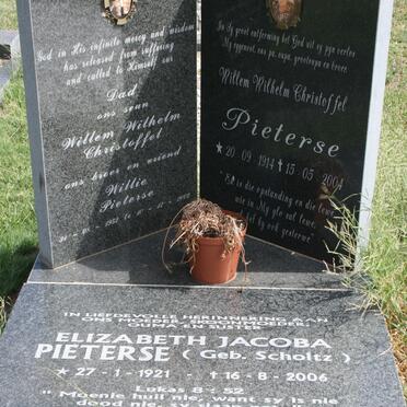 PIETERSE Willem Wilhelm Christoffel 1914-2004 :: PIETERSE Willem Wilhelm Christoffel 1952-2002