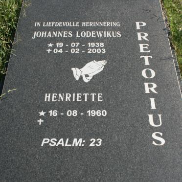POTGIETER Johannes Lodewikus 1938-2003 &amp; Henriette 1960-