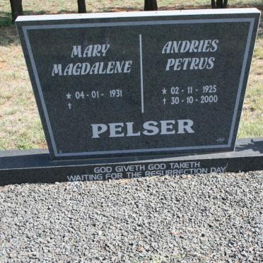 PELSER Andries Petrus 1925-2000 &amp; Mary Magdalene 1931-