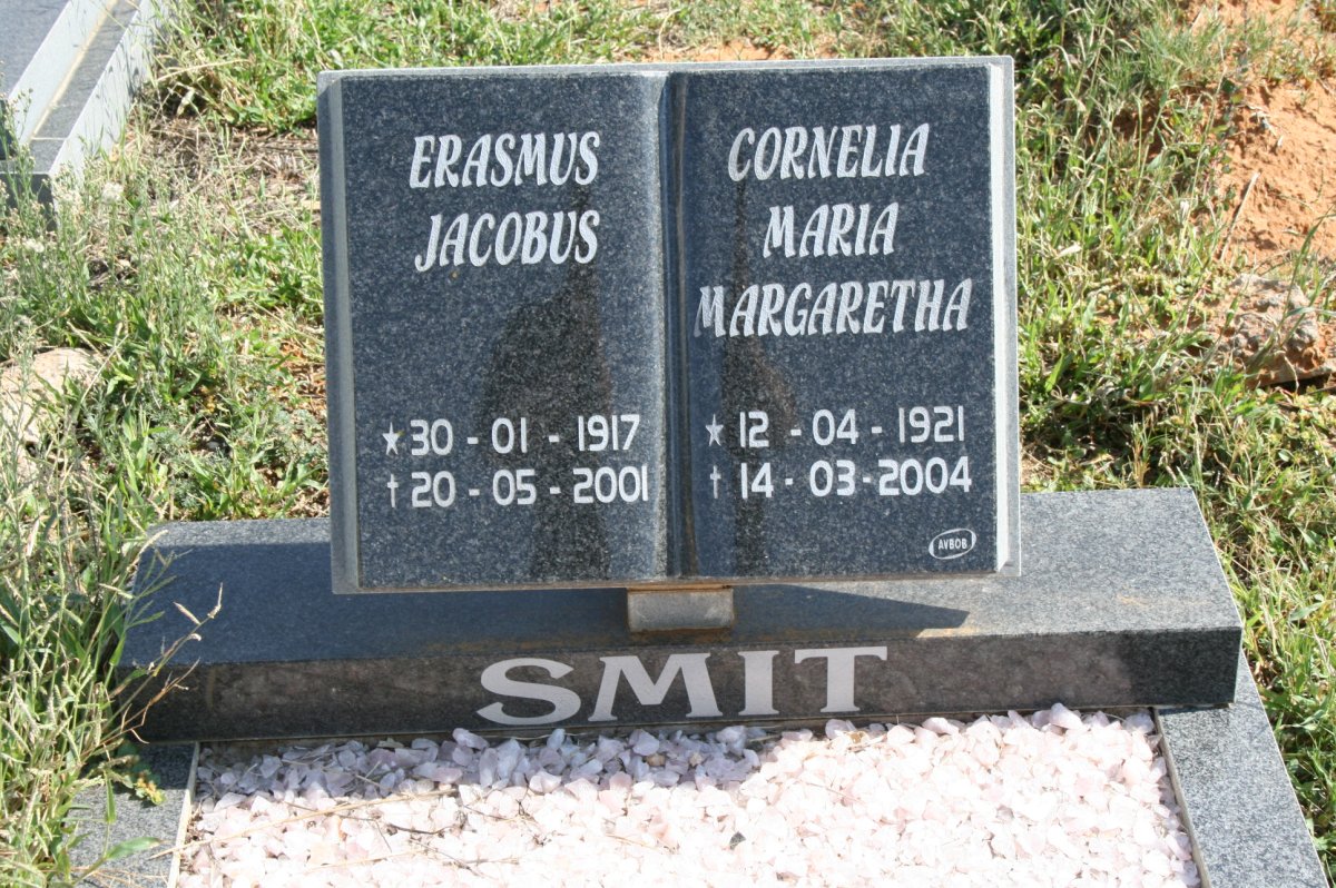 SMIT Erasmus Jacobus 1917-2001 &amp; Cornelia Maria Margaretha 1921-2004