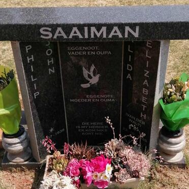 SAAIMAN Philip John 1938- &amp; Alida Elizabeth 1945-
