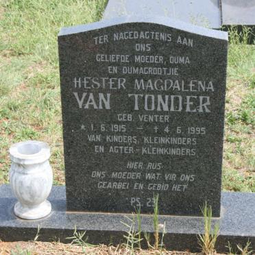 TONDER Hester Magdalena, van 1915-1995
