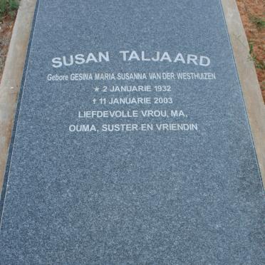 TALJAARD Gesina Maria Susanna nee VAN DER WESTHUIZEN 1932-2003