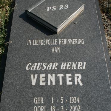 VENTER Caesar Henri 1934-2002