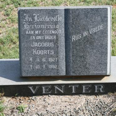 VENTER Jacobus Koorts 1927-1992