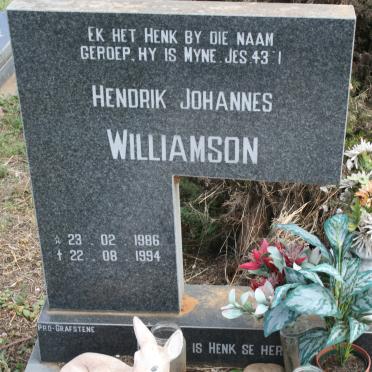 WILLIAMSON Hendrik Johannes 1986-1994