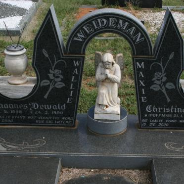 WEIDEMAN Johannes Dewald 1898-1980 &amp; Christina Magdalena HOFFMAN 1909-1999