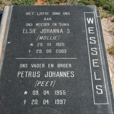 WESSELS Petrus Johannes 1955-1997 &amp; Elsie Johanna S. 1926-2003