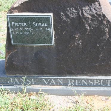 RENSBURG Pieter, Janse van 1953-1990 &amp; Susan 1948-
