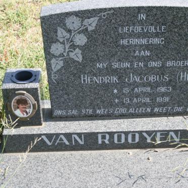 ROOYEN Hendrik Jacobus, van 1963-1991