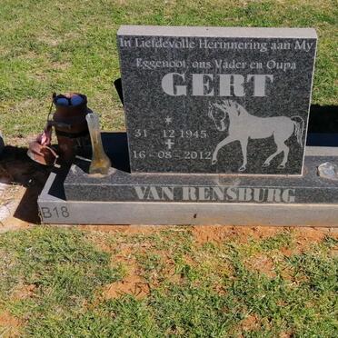 RENSBURG Gert, van 1945-2012
