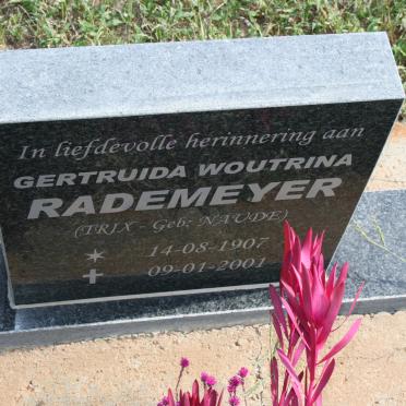 RADEMEYER Gertruida Woutrina nee NAUDE 1907-2001